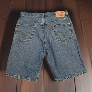 Vintage Levi's 505 Jean Shorts Men's 32 Regular Fit Medium Stone Wash Dirty Look